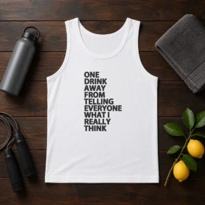 Funny One Drink Away From Telling Everyone What I Really Think Tank Top