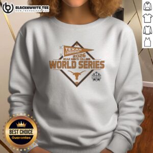 Official Texas Longhorns 2026 NCAA College World Series Omaha Baseball Sweatshirt displayed in a vibrant setting