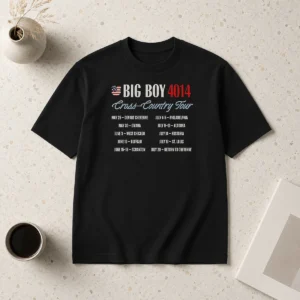 Original Big Boy 4014 Tour America 250th Train Cross Country Tour Shirt