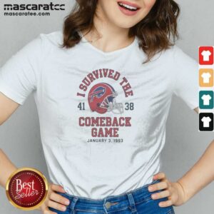 Top Nice Buffalo Bills I Survived The Comeback Game V Neck Shirt v neck optimized with short sleeves and soft fabric