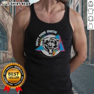 Funny Chicago Bears Happy Pride Month Logo Tank Top featuring a vibrant design celebrating pride.