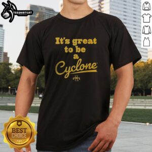 Top It Is Great To Be A Cyclone Iowa State University NCAA Logo Athletic Team Shirt featuring vibrant colors and logo