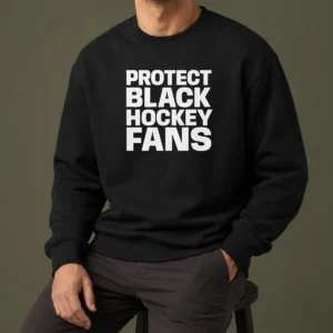 Hot Pretty Protect Black Hockey Fans Sweater