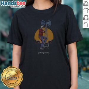 Top Skeleton Getting Meshy Ladies Shirt