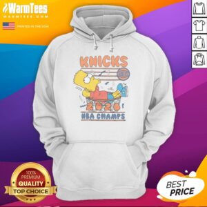 Premium The Simpsons Bart X Knicks 2026 NBA Champs Hoodie featuring vibrant graphic on comfortable pullover