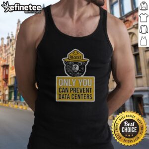 Pretty Smokey Bear US Forest Service Resist Only You Can Prevent Data Centers tank top displayed on a neutral background