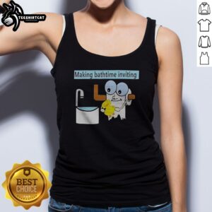 Hot No Face Spirited Away Bathhouse Rubber Duck Making Bathtime Inviting Tank Top featuring a playful design.