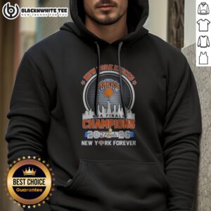 Original New York Knicks NBA Finals Champions 2026 Hoodie in navy blue with championship logo on front