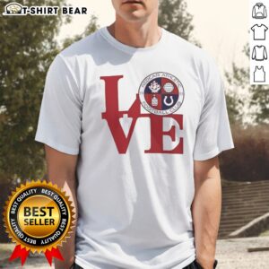 Nice Redcar Athletic Football Club Love Logo Emblem Football Sport Fan Soccer Club Shirt displayed in vibrant red