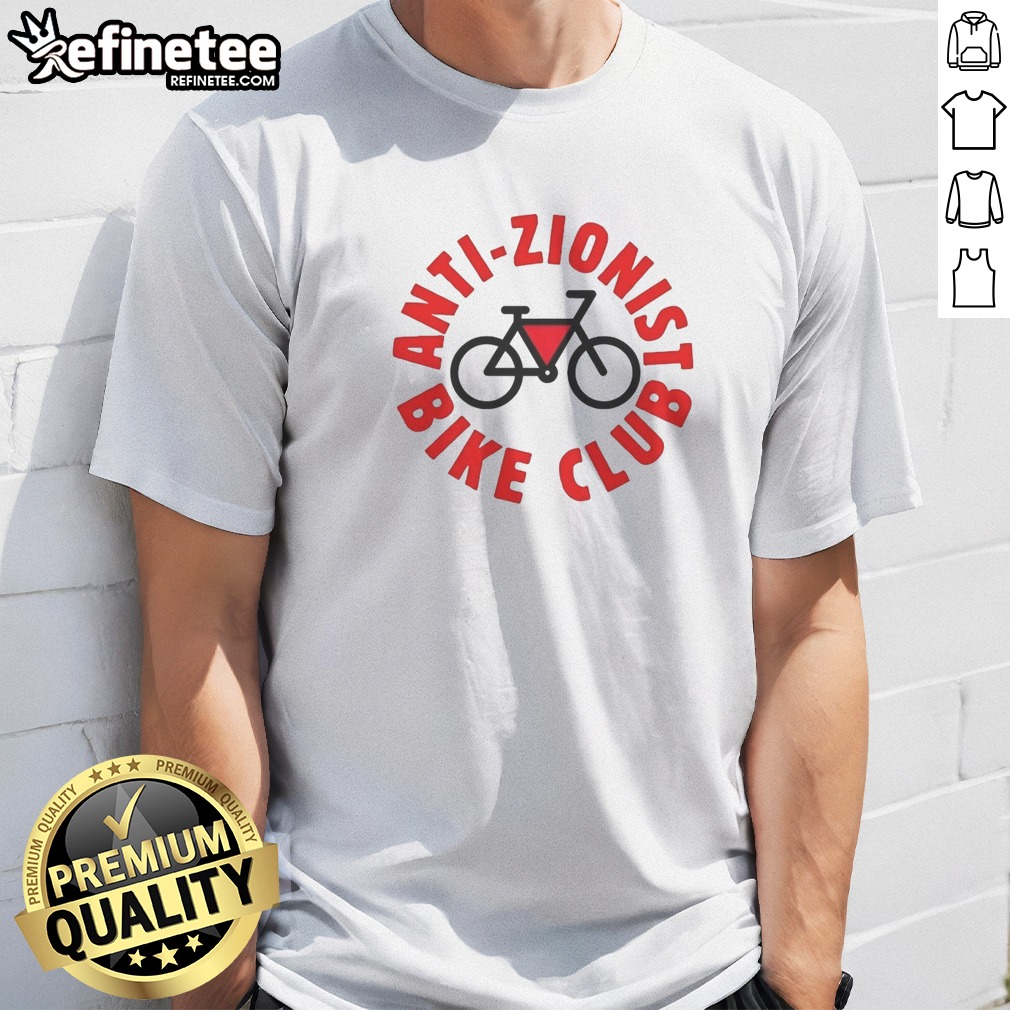 premium-anti-zionist-bike-club-t-shirt Premium Anti Zionist Bike Club t shirt in black featuring bold white text and graphic design on front