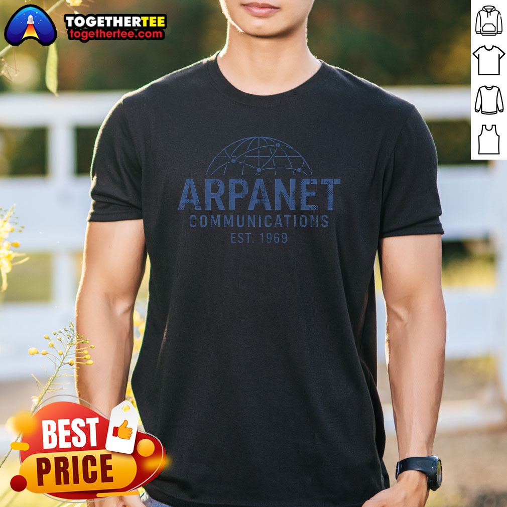 premium-arpanet-communications-shirt Premium Arpanet Communications Shirt in soft cotton fabric with classic crew neck and short sleeves