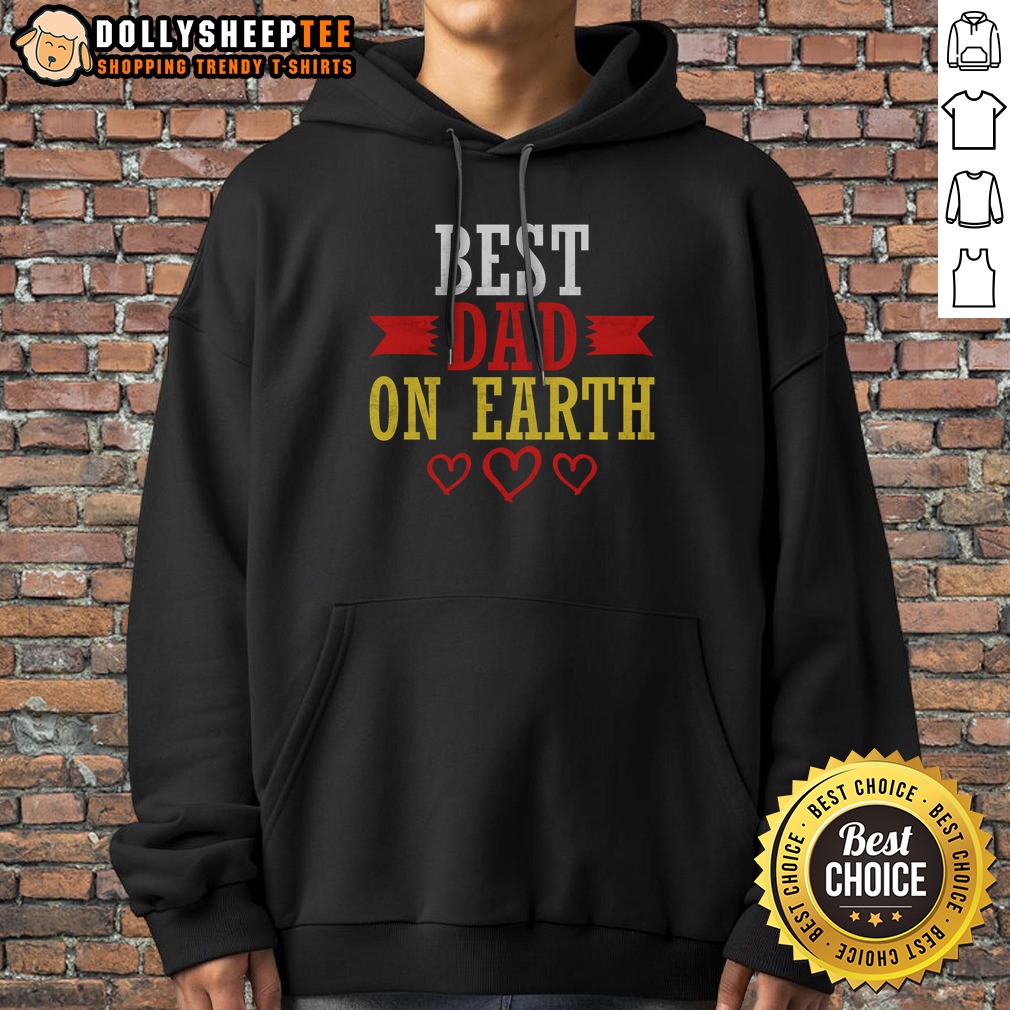 Premium Best Dad On Earth Hoodie Premium Best Dad On Earth Hoodie in a cozy setting, showcasing its comfort and style.