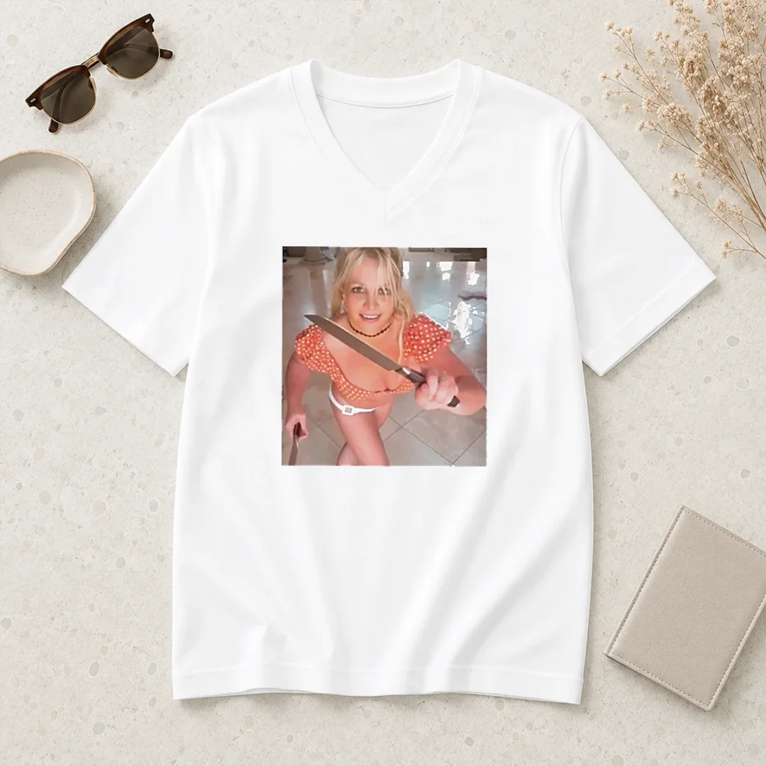 premium-britney-spears-butcher-baby-knife-dance-v-neck-shirt Premium Britney Spears Butcher Baby Knife Dance V-Neck Shirt
