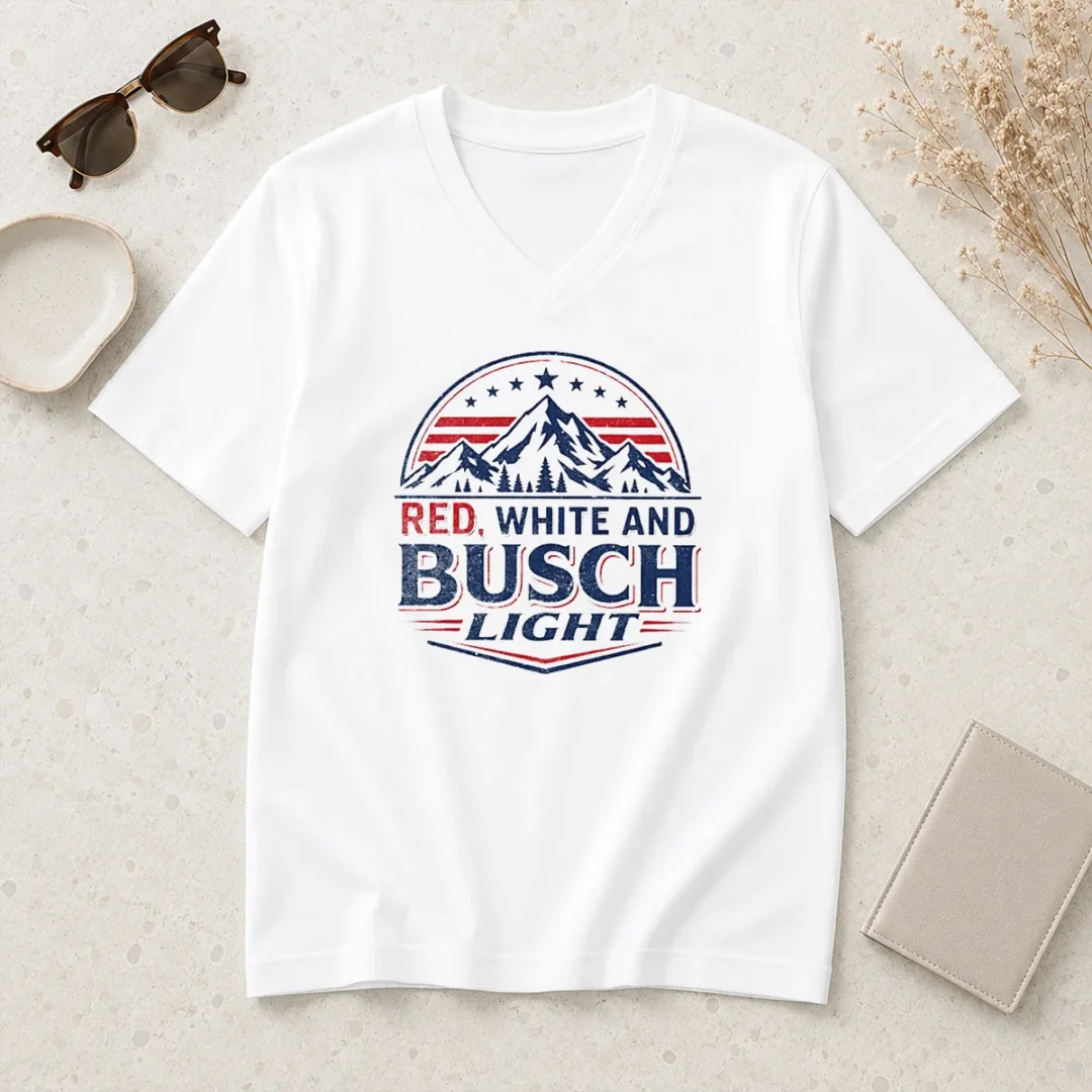 premium-busch-light-mountain-apparel-red-white-and-busch-light-250-usa-4th-of-july-v-neck-shirt Premium Busch Light Mountain Apparel Red White And Busch Light 250 USA 4th Of July V-Neck Shirt