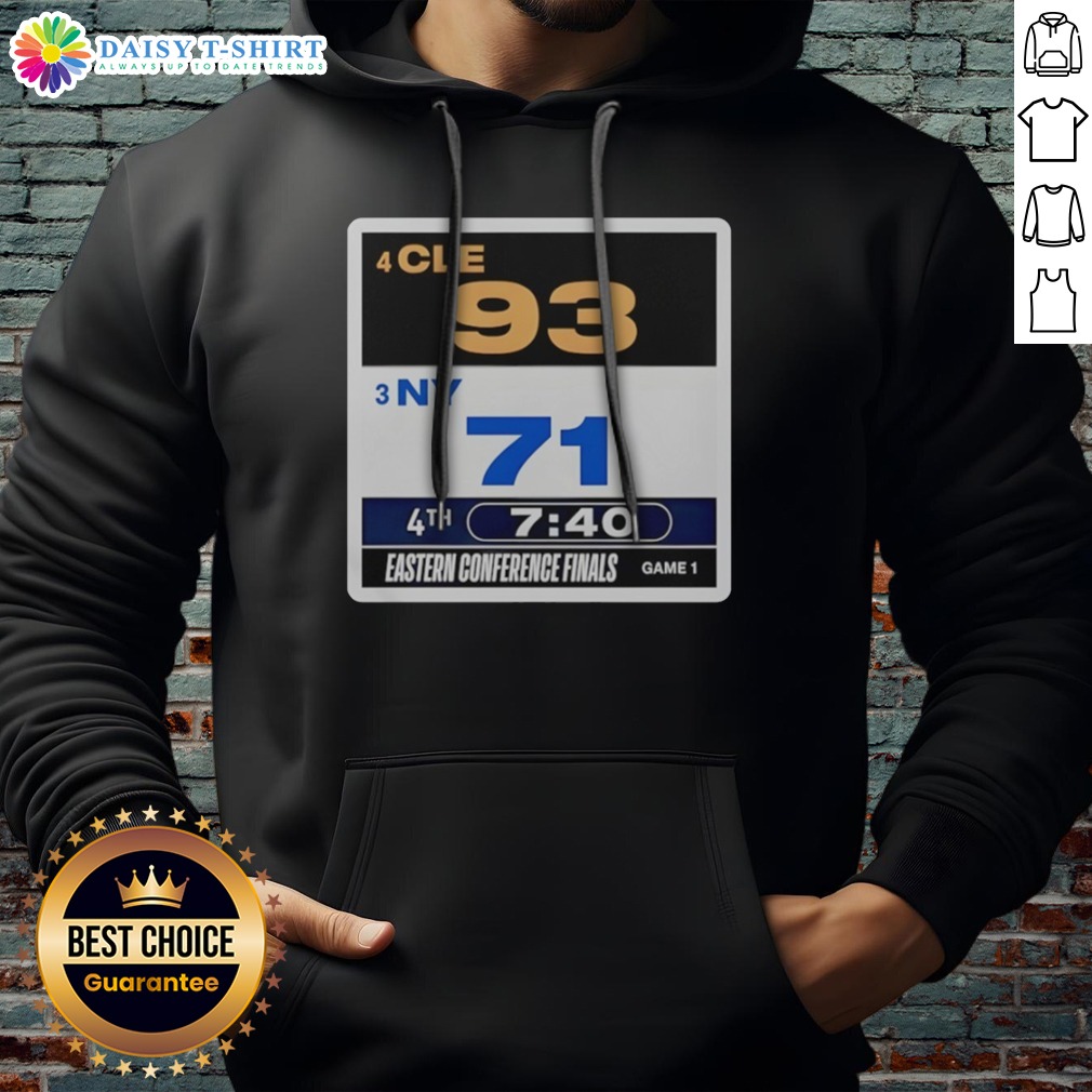 Premium Cleveland Cavaliers Vs. New York Knicks Eastern Conference Finals 2026 Hoodie Premium Cleveland Cavaliers Vs. New York Knicks Eastern Conference Finals 2026 Hoodie displayed on a wooden background