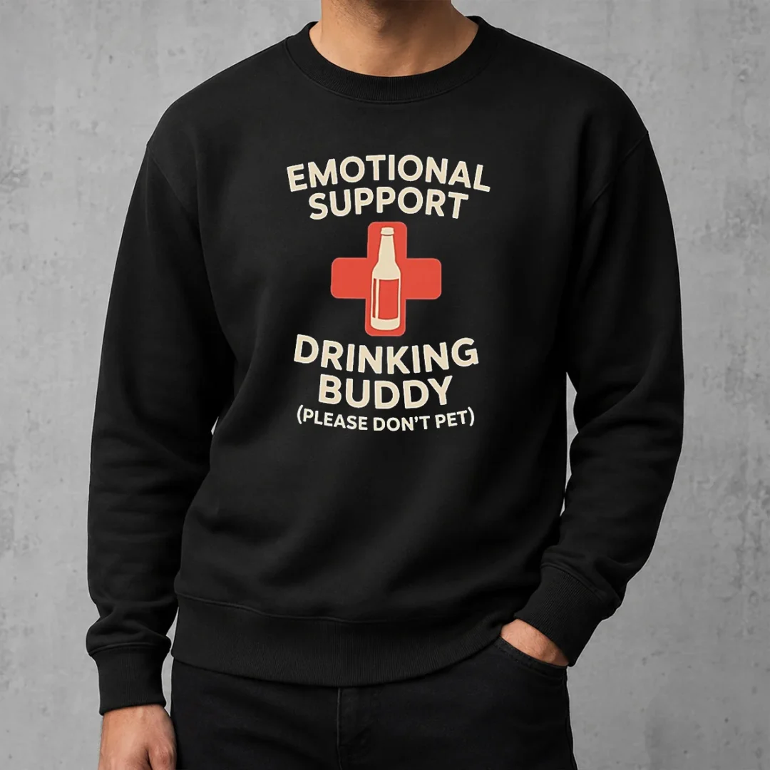 premium-emotional-support-drinking-buddy-sweater Premium Emotional Support Drinking Buddy Sweater