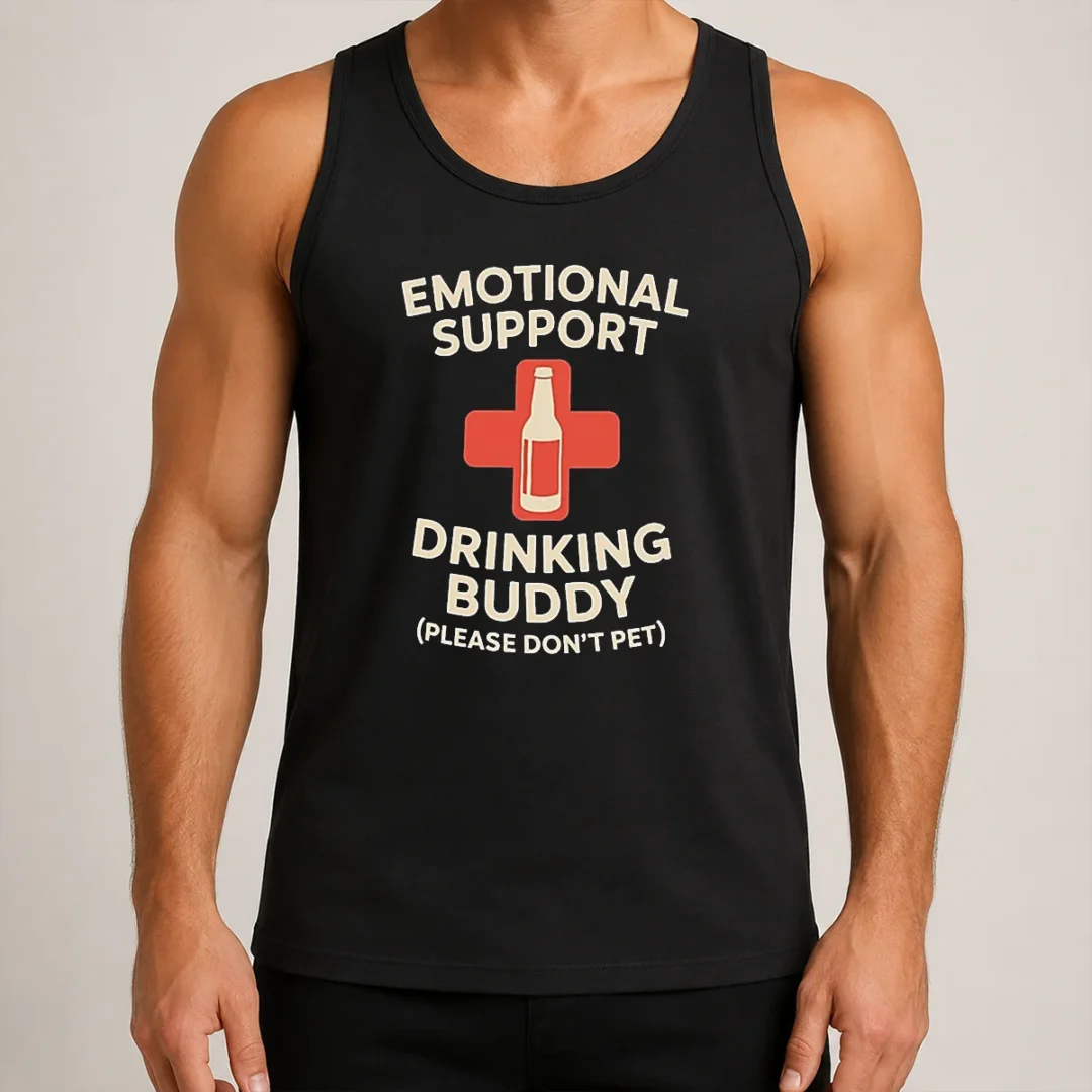 premium-emotional-support-drinking-buddy-tank-top Premium Emotional Support Drinking Buddy Tank Top