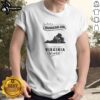 Premium Just A Michigan Girl In A Virginia World Shirt featuring bold white text on a black short sleeve tee