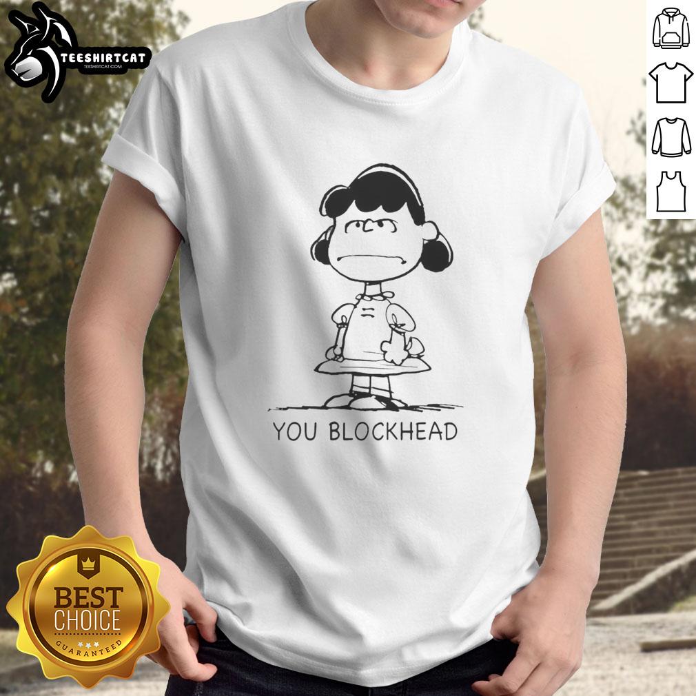 premium-lucy-peanuts-you-blockhead-t-shirt Premium Lucy Peanuts You Blockhead T-Shirt featuring vibrant graphic design and soft fabric, perfect for fans of Peanuts.