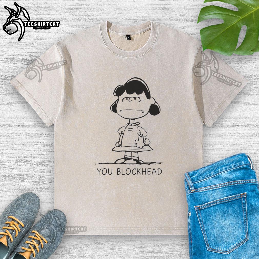 premium-lucy-peanuts-you-blockhead-washed-t-shirt Premium Lucy Peanuts You Blockhead washed t-shirt featuring vibrant graphics and a comfortable fit for fans.
