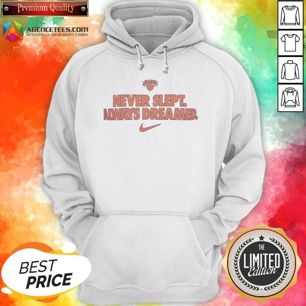 premium-new-york-knicks-never-slept-always-dreamed-hoodie-hoodie-optimized Premium New York Knicks Never Slept Always Dreamed hoodie optimized with front pocket and drawstring hood in navy blue