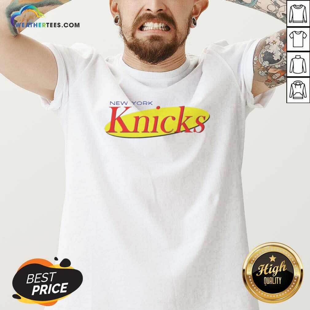 premium-new-york-knicks-seinfeld-logo-v-neck-v-neck-optimized Premium New York Knicks Seinfeld Logo v neck optimized t-shirt in dark blue with crisp graphic print