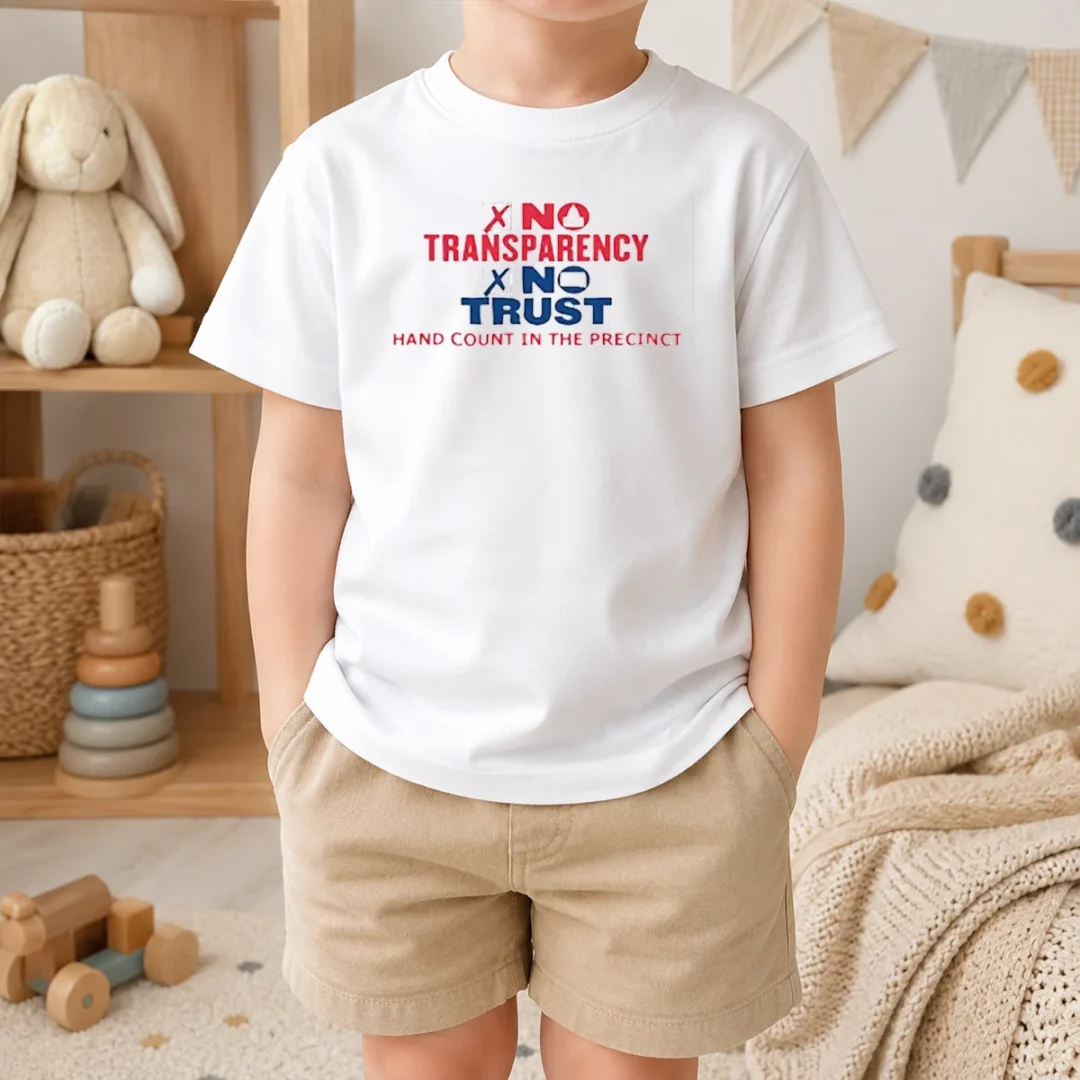 Premium No Transparency No Trust Hand Count In The Precinct Kids T Shirt Premium No Transparency No Trust Hand Count In The Precinct Kids T-Shirt