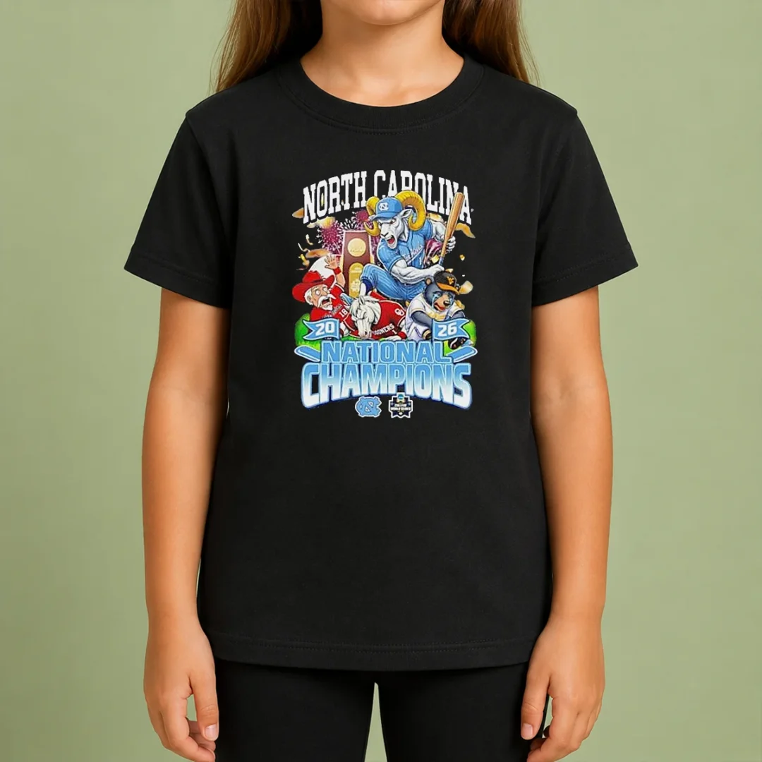 Premium North Carolina 20 26 National Champions Tar Heels Baseball Kids T Shirt Premium North Carolina 20 26 National Champions Tar Heels Baseball Kids T-Shirt