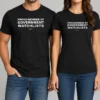 Premium Proud Member Of Government Watchlists SSSS t shirt in black, classic fit cotton tee with front print
