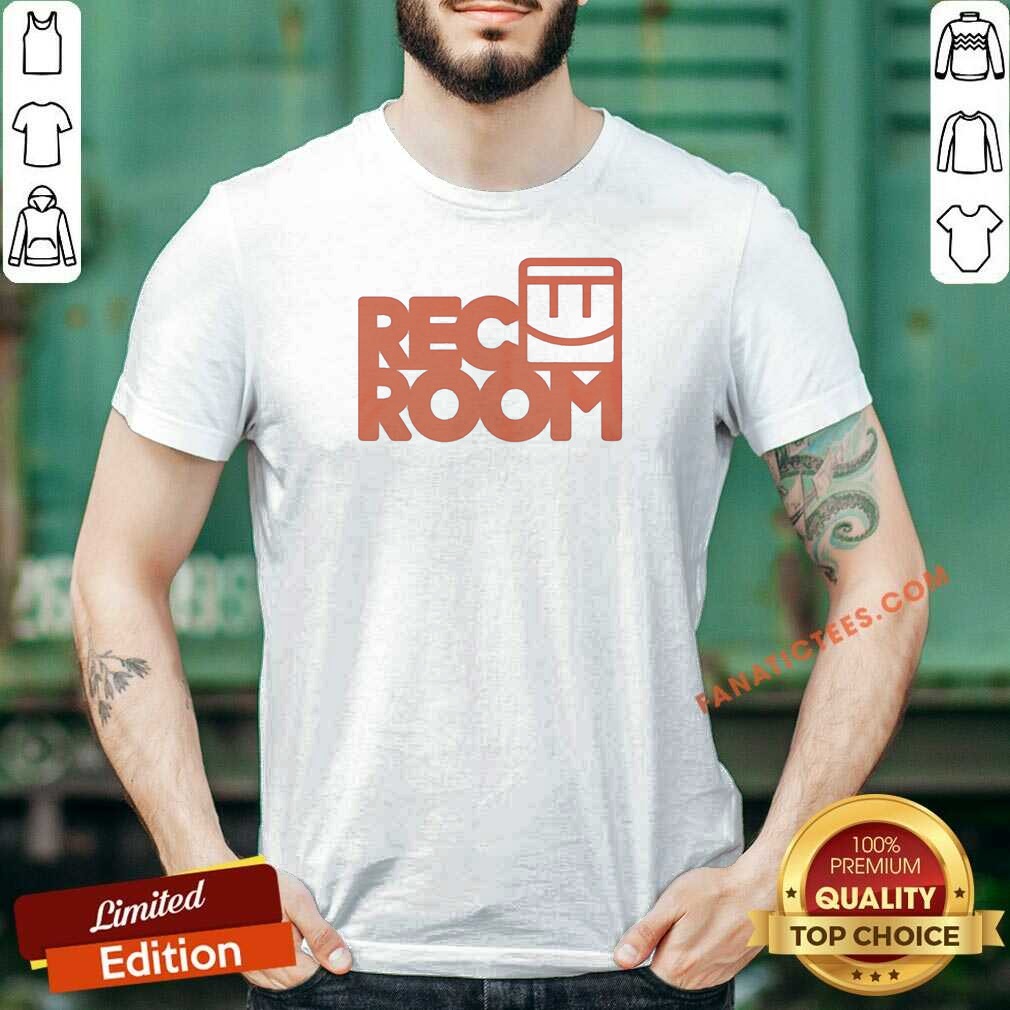 premium-rec-room-logo-shirt-shirt-optimized Premium Rec Room Logo shirt optimized showing a comfortable unisex crew neck t-shirt with logo print