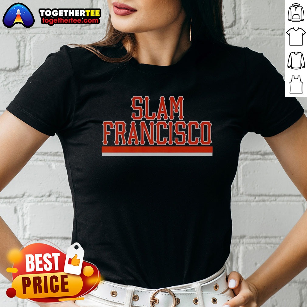 Premium San Francisco Giants MLB Slam Francisco Team Logo Ladies Shirt Premium San Francisco Giants MLB Slam Francisco Team Logo Ladies shirt featuring team emblem on a comfortable women's crew neck tee