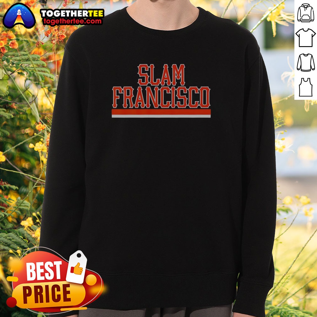 premium-san-francisco-giants-mlb-slam-francisco-team-logo-sweatshirt Premium San Francisco Giants MLB Slam Francisco Team Logo Sweatshirt in black with team emblem on front