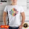 Premium Sirens Pride Flag LGBTQ Rainbow shirt featuring vibrant rainbow stripes on a comfortable cotton tee