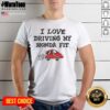 Premium Snoopy I Love Driving My Honda Fit shirt featuring a classic crew neck and short sleeves in white