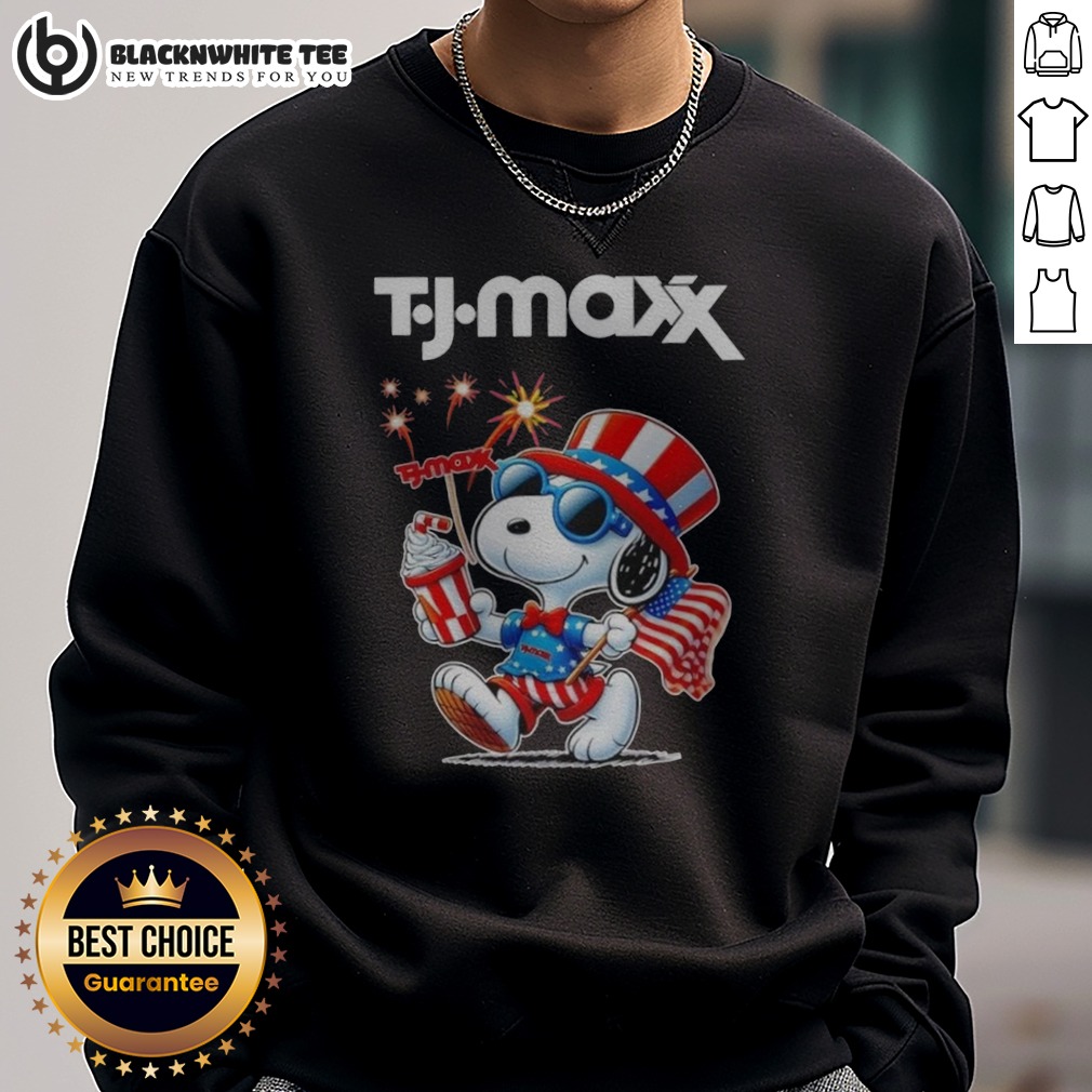 Premium Snoopy X TJ Maxx Fourth Of July American 250 Years 1776 2026 Fireworks Sweatshirt Sweashirt Premium Snoopy X TJ Maxx Fourth Of July American 250 Years 1776 2026 Fireworks Sweatshirt displayed on a flat surface