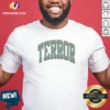 Premium Terror Still Suffer Basketball shirt optimized showing short-sleeve crewneck cotton fabric in black