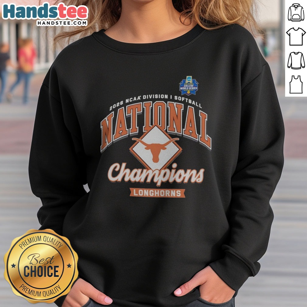 premium-texas-longhorns-2026-ncaa-division-i-softball-national-champions-longhorns-sweatshirt Premium Texas Longhorns 2026 NCAA Division I Softball National Champions Longhorns sweatshirt displayed on a neutral background