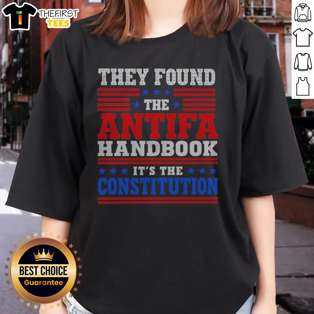 premium-they-found-the-antifa-handbook-it-s-the-constitution-political-ladies-shirt Premium They Found The Antifa Handbook It'S The Constitution Political Ladies Shirt in black, crew neck short sleeve