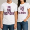 Premium Toronto Tempo She The North t shirt in black, featuring bold white lettering and a comfortable crew neck fit