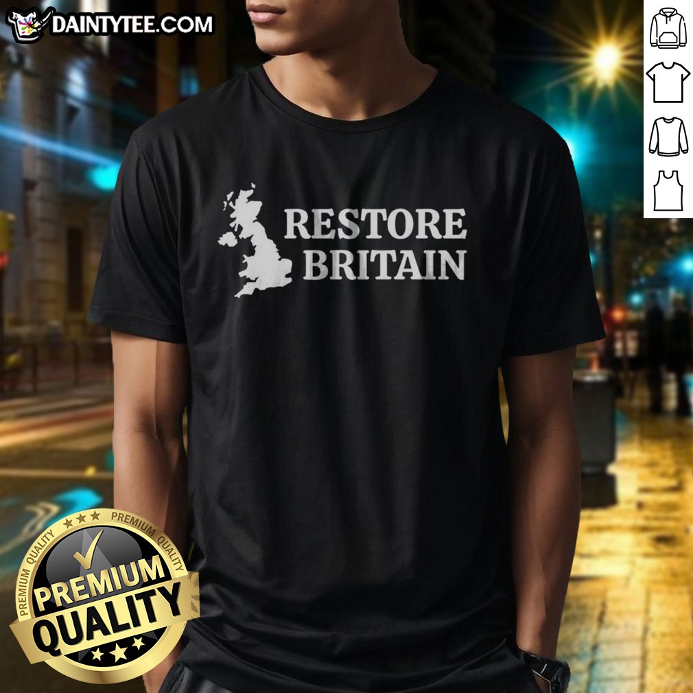 premium-united-kingdom-britain-restore-britain-map-shirt-1 Premium United Kingdom Britain Restore Britain Map Shirt showcasing a detailed map design.