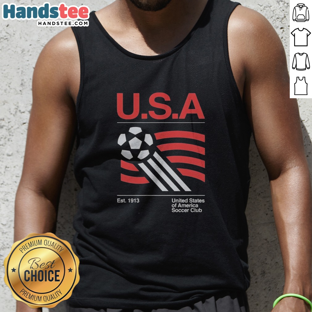 premium-us-national-team-historic-1913-foundation-ball-flag-united-states-of-america-soccer-club-tank-top Premium Us National Team Historic 1913 Foundation Ball Flag United States Of America Soccer Club Tank top displayed in vibrant colors