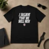 Premium USMNT I Believe That We Will Win t shirt in black with bold white text and USMNT logo
