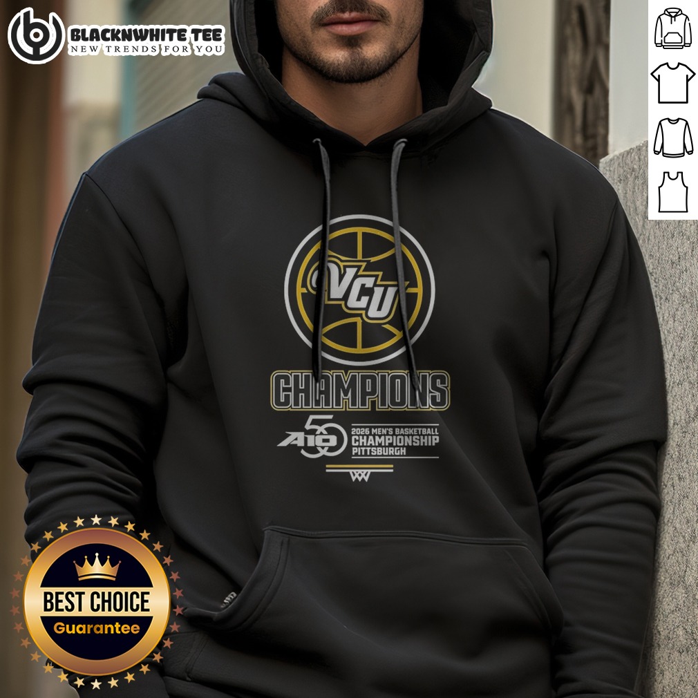 premium-vcu-rams-2026-men-s-basketball-championship-pittsburgh-hoodie Premium VCU Rams 2026 Men'S Basketball Championship Pittsburgh Hoodie in black with front pocket and drawstring hood