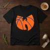 Premium Wu Tang Clan X New York Knicks Logo t shirt in black, featuring bold graphic print on front, classic crew neck tee