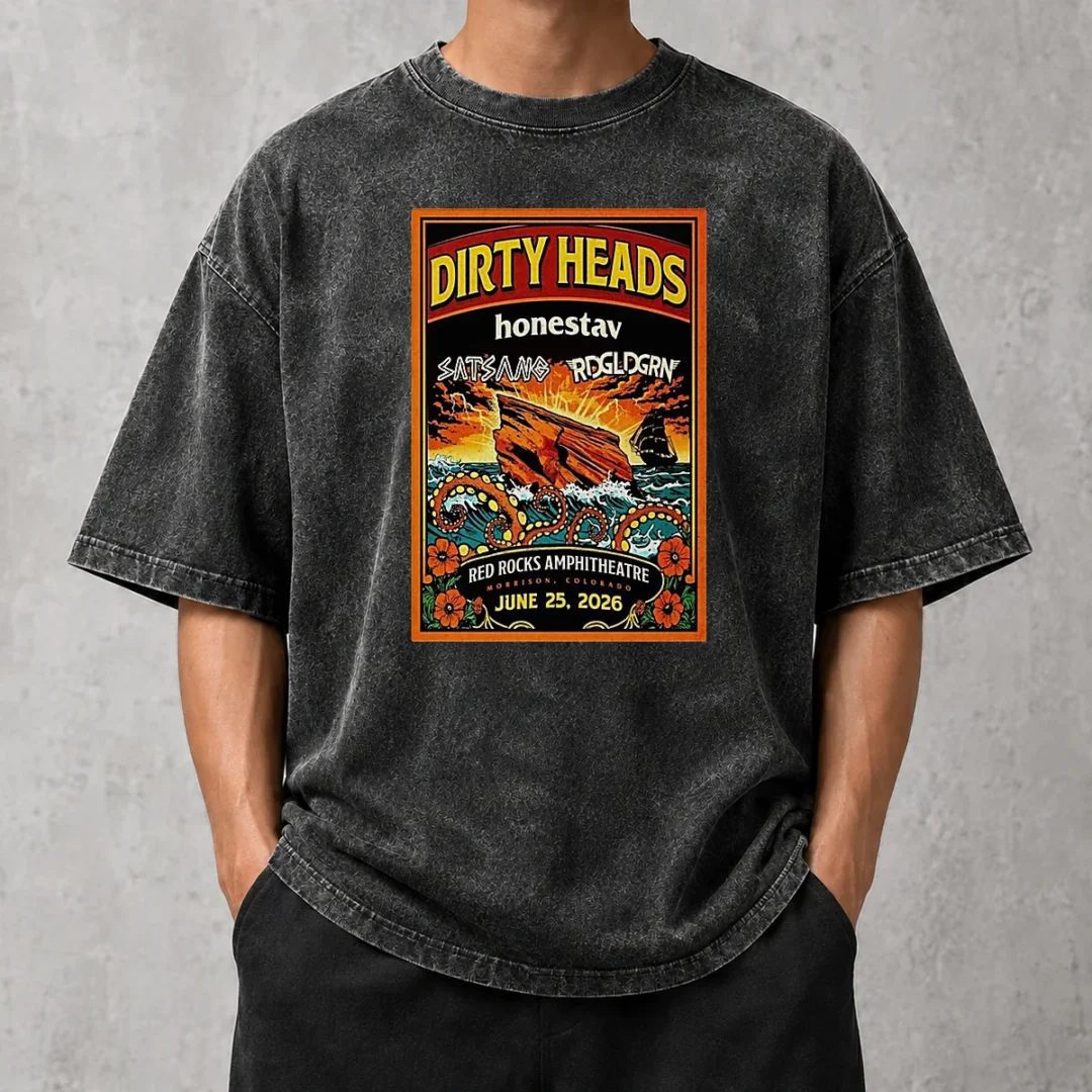 pretty-dirty-heads-morrison-red-rocks-amphitheatre-jun-25-2026-poster-washed-t-shirt Pretty Dirty Heads Morrison Red Rocks Amphitheatre Jun 25 2026 Poster printed on a soft washed t shirt in red tones