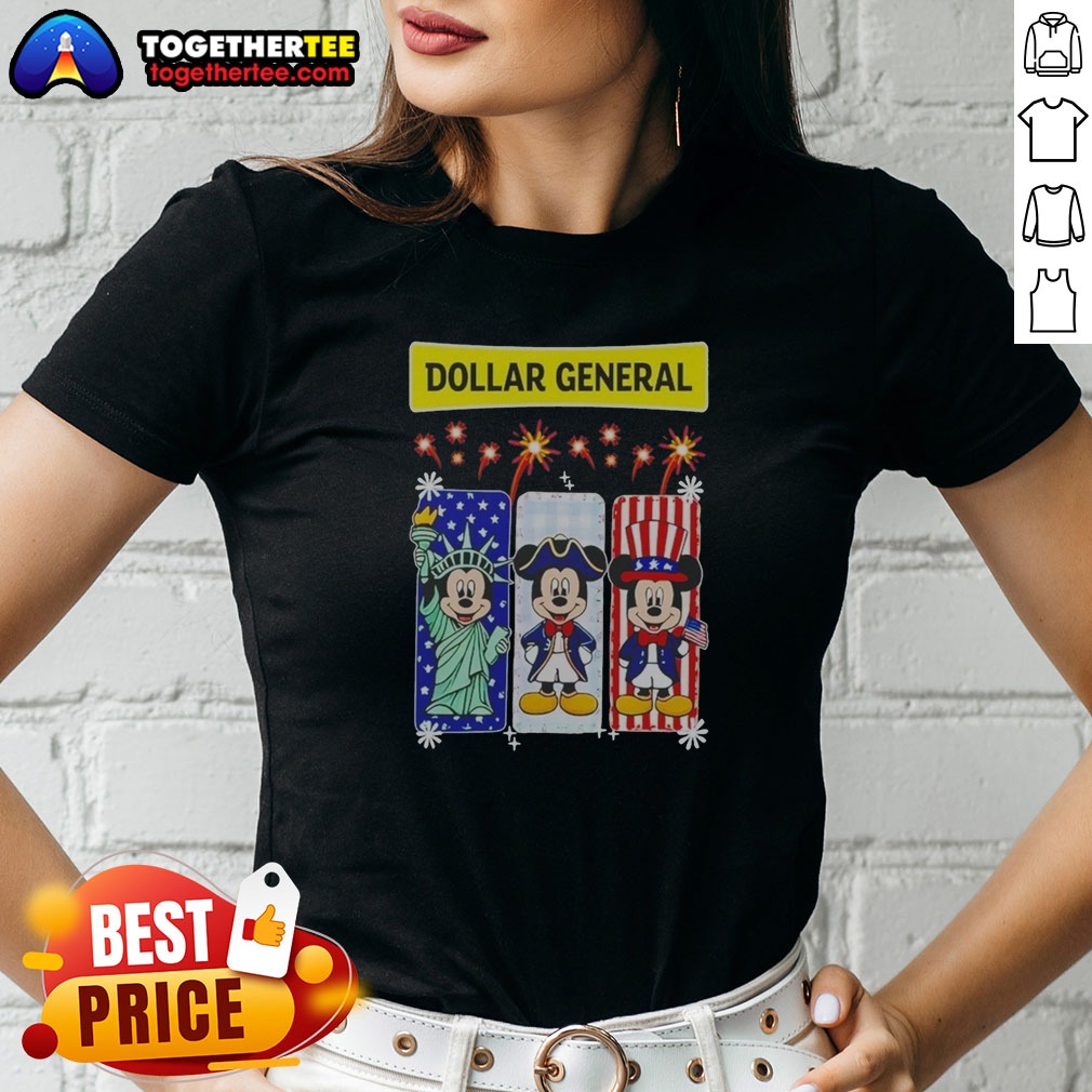 pretty-dollar-general-mickey-mouse-patriotic-characters-ladies-shirt Pretty Dollar General Mickey Mouse Patriotic Characters Ladies shirt featuring classic Mickey in patriotic colors on a comfortable fitted tee