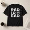 Pretty Edward Norton Radiohead t shirt featuring a classic crew neck and short sleeves in black