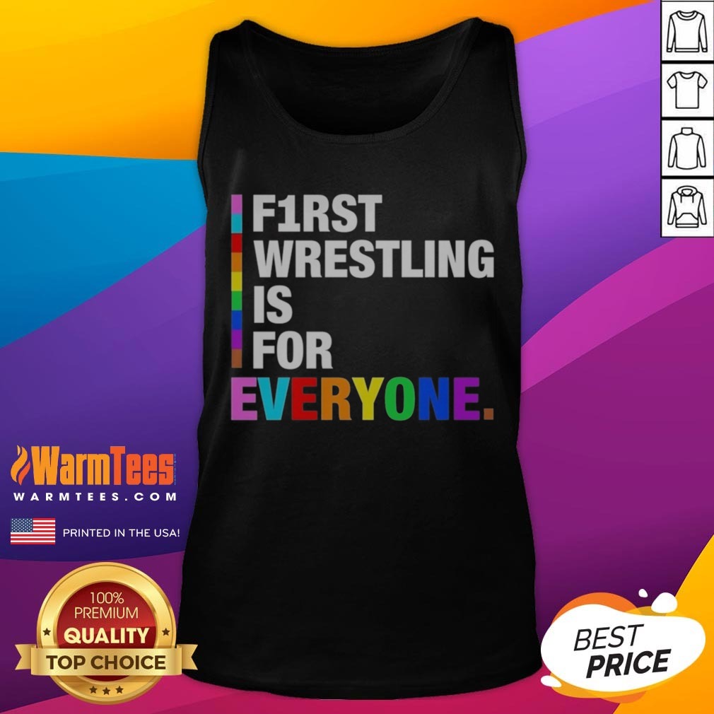 pretty-f1rst-wrestling-is-for-everyone-happy-pride-month-tank-top Pretty F1rst Wrestling Is For Everyone Happy Pride Month tank top featuring a vibrant design for pride celebrations.