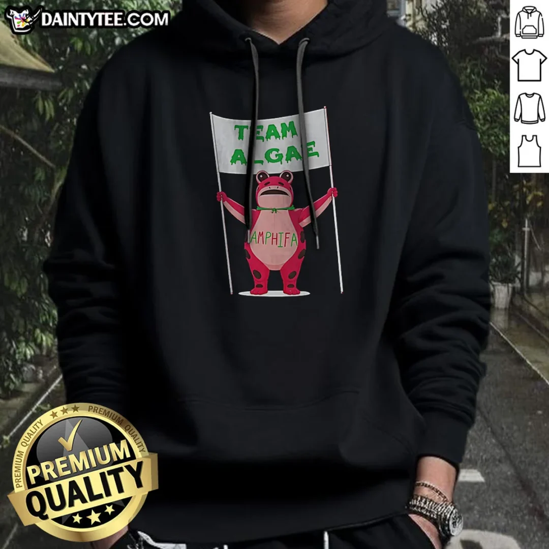 pretty-frog-holding-team-algae-amphifa-hoodie Pretty Frog Holding Team Algae Amphifa Hoodie