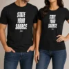 Pretty Jaylen Brown State Your Source t shirt in black with bold white and green text design